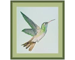 Small Flying Bird Cross Stitch Pattern Flying Jewel Cross Stitch Kit Humming Bird Cross Stitch Kit Cross Stitch Cross Stitch Kits
