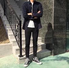 Converseshoes Mens Outfits Training Clothes Korean Fashion Men