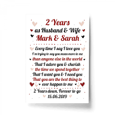 Choosing second anniversary gifts for your husband is fun. 2nd Wedding Anniversary Gift For Husband Or Wife Print Keepsake