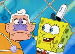 Spongebob Telling Mermaid Man To Order A Krabby Patty Mermaid Man Mermaid Man
