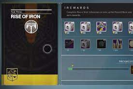I made a new character to play with him … Destiny Rise Of Iron Record Book Rewards And How To Complete A Life Exotic Hard As Iron And Other Milestones Eurogamer Net