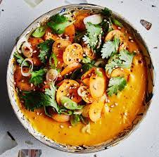 Spiced Coconut Carrot Soup Recipe Winter Soup Recipe Carrot Soup Recipes Baby Food Recipes