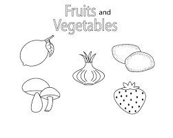 Coloring sheet fruits and vegetables coloring pages. Coloring Pages For Kids Vegetables Drawing With Crayons
