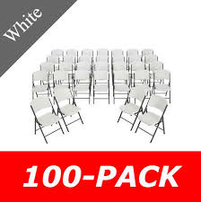 White plastic or poly folding chairs are the workhorse of the event industry and are easily the value leader. Lifetime Plastic White Folding Chair 2802 100 On Sale With Fast Free Shipping