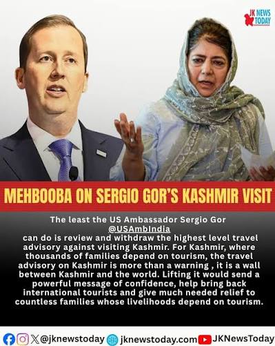 The least the US Ambassador Sergio Gor @USAmbIndia ⁠ can do is review and  withdraw the highest level travel advisory against visiting Kashmir. For  Kashmir, where thousands of families depend on tourism,