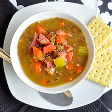 Ham And Green Lentil Soup A Healthy Leftover Soup Idea Recipe Green Lentil Soup Ham And Lentil Soup Green Lentils