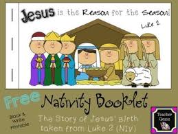 Birth Of Jesus Story With Pictures Printable Christmas Nativity Booklet Based On Luke 2 Free Christmas Sunday School Christmas Kindergarten Preschool Christmas