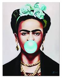 Frida kahlo de rivera или магдале́на ка́рмен фри́да ка́ло кальдеро́н (исп. Frida Kahlo Z Mietowa Guma Balonowa Obraz Recznie Malowany 60x90 Cm Strefa Livingu