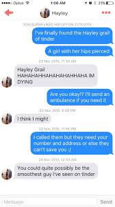 How about a different scenario? Tinder Pick Up Lines Here Are The 15 Funniest Ones