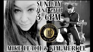 Sunday Funday (6/29) at Tolsons with Kim Merkel & Mike Leach from 3-6pm!  Get here early for a seat in the bar area!