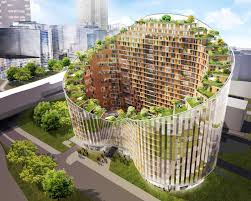 Which is quite picturesque, with green rolling hills, lush lawns, winding streets and trails, towering trees. Ahh Design For Innovative Green Apartment Building
