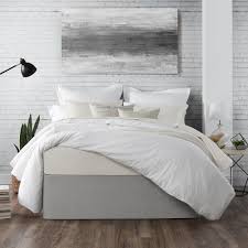 Bedspread for bed with footboard. Wrap Around Bed Skirt Circa Bed Wrap Standard Textile Bed Skirts