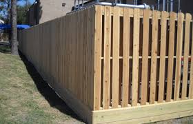 A shadowbox fence provides the same look on both sides of the fence. Cactus Fence Shadow Box Fence