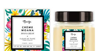 Baija Collection Moana Creme Nourrissante Et Apaisante A La Fragrance Delicate De Fleur De Tiare Be Cosmetic Packaging Design Moana Natural Organic Skincare