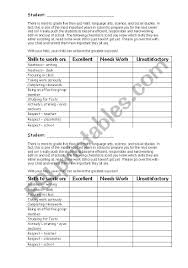 Maybe you would like to learn more about one of these? English Worksheets In Class And At Home Skills Checklist