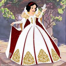 Snow White In Her New And Beautiful White Gold And Red Dress Dedicated To The 80th Anniv Disney Princess Snow White Disney Princess Wedding Snow White Disney