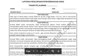 Contoh catatan komentar guru di raport ktsp dan deskripsi di sumber dari. Contoh Catatan Guru Di Raport Paud Seputaran Guru