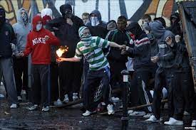 Rangers fans, waving scotland and union jack flags, were then led away by police. Ciaran On Twitter Do The Rangers Fans Using This Photo To Talk About Celtic Fans Fighting Know That This Is A Photo From A Belfast Riot In 2010 Https T Co Ztz2xkii4v