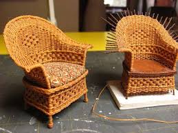 Dollhouse Miniature Furniture Tutorials Miniature Furniture Miniature Dollhouse Furniture Wicker Chair
