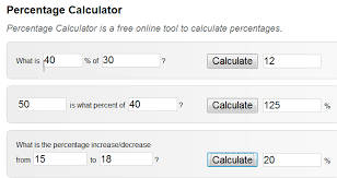 Percentage Calculator Fractions Decimals Percents Free Online Tools Calculator