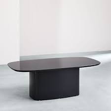 66 l manuel coffee table black metal rhombus base solid glass top contemporary. Superellipse Glass Top Coffee Table Anthracite Glass Top Coffee Table Glass Top Side Table Oval Glass Coffee Table