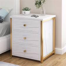 Featuring solid oak and walnut hardwoods, these bedside drawers are a luxurious investment you can afford to love. Bedside Table Nightstand Bedroom Furniture 1 2 3 Drawer Storage Bedside Cabinet Mdf Board Marble Texture Nightstands Aliexpress