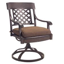 Zoomed Garden Treasures Set Of 2 Herrington Cast Aluminum Swivel Rocker Patio Dining Chair 435 Herrero