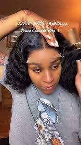 Amazon.com : BLY 5x5 HD Transparent Lace Front Wigs Human Hair Deep Wave  Lace Closure Wig 30 Inch 180% Density Pre Plucked Wigs for Women Natural  Black Color Full & Thick :