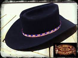 Beaded Usa Flag Hatband By Sleepy Holow Leather Find Us On Facebook Beaded Hat Bands Hat Bands Beaded Hat