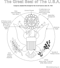 Great Seal Of The Us Http Www Enchantedlearning Com Crafts Books Julyfourth Greatseal Shtml American Symbols Homeschool Social Studies State Crafts