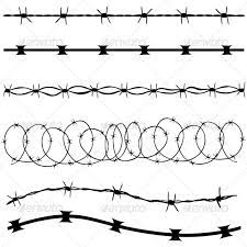 Set Of Barbed Wire Silhouettes On Isolated Barbed Wire Tattoos Barbed Wire Art Barbed Wire Drawing