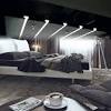 Explore cool dark wall colors and luxury decor accents. 1