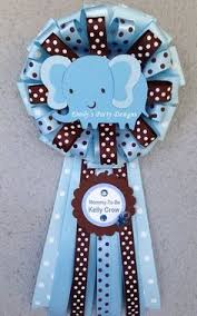 Corsage Baby Elefante Azul Para Futura Mama Baby Shower Corsage Baby Shower Gifts Baby Shower