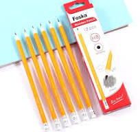 Foska Standard HB #2 Pencil Set HB Wood Writing Pencil Pre-Sharpened Yellow  HB Pencil for Office School