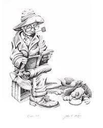 Little Hobo With Dog Drawing By John Shaffer Hobo dog gets the phone for me! little hobo with dog by john shaffer