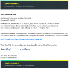 Business to customer and business to business. Comdirect Phishing E Mail Wichtige Meldung Zum Onlinebanking Ist Spam