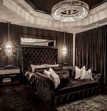 Luxury Black And Gold Bedroom Furniture Stunning All Black And Gold Luxury Glam Bedroom Decor With Black Tufted Bed In 2020 Black Bedroom Decor Glam Bedroom Decor Luxury Bedroom Master