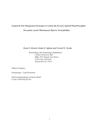 L., 1972, use of cultural practices in insect pest management, in: Pdf Integrated Pest Management Strategies To Combat The Invasive Spotted Wing Drosophila Drosophila Suzukii Matsumura Diptera Drosophilidae