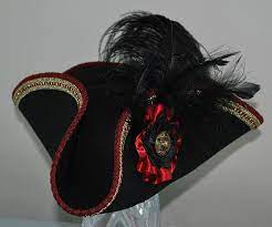 Starlight Masquerade Cocked Tricorn Pirate Hat Pirate Hats Historical Hats Fancy Hats