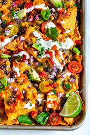 Loaded Vegetarian Sheet Pan Nachos Aberdeen S Kitchen Recipe Vegetarian Nachos Recipe Vegetarian Nachos Nachos Recipe Easy