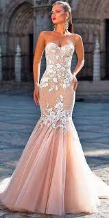 30 Mermaid Wedding Dresses You Ll Admire Wedding Dresses Lace Wedding Dresses Blush Trumpet Wedding Dress