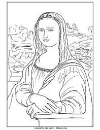 Leonardo da vinci self portrait coloring page | free printable coloring pages. Coloring Pages Mona Lisa Japanese Bridge Sleeping Gypsy And Three Musicians