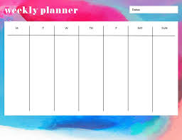 Custom weekly pdf + excel. Free Printable Weekly Calendars Get Your Week Organized