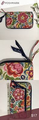 Vera bradley sales, llc (d. Vera Bradley Blue Pink Green Floral Print Wristlet Floral Prints Everyday Essentials Products Pink And Green
