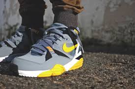 Black And Gray Bo Jackson Sneakers Air Trainer Max 91 Bo Jackson S Stone Grey Mdm Yellow Black White Nike Air Nike Chunky Shoes