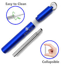 Great for juice, coffee, wine, smoothies, water. Collapsible Keychain Reusable Metal Stainless Steel Straws With Case A Simply Eco Store