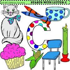 Clip Art Starts With Letter C Alphabet Word Wall Clip Art Lettering