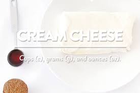 In decimals, 1/3 of a cup is.33 cups, so.33 cups plus.33 cups equals.66 cups. Cream Cheese Cup To Grams G And Ounces Oz