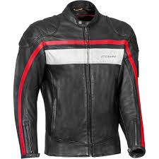 Ixon Pioneer Custom Leather Motorcycle Jacket Black White Red For Sale Online Outletmoto Eu