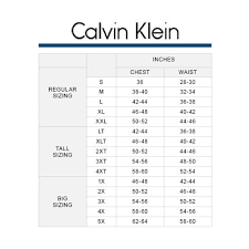 Calvin Klein Tops Size Chart Rldm